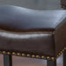 26' Backless Counter Stools, 2-Pcs Set, Brown - DTYStore