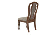 Set of 2 Dining Chairs Upholstered Tufted unique Design Chairs Back Cushion Seat Dining Room - DTYStore