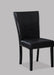 2pc Transitional Upholstered Side Chair with Nailhead Trim Black Faux Leather Upholstery Tufted Nail-head Dining Room Wooden Furniture - DTYStore