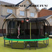 16FT Outdoor Trampoline for Kids and Adults, Pumpkin Trampolines with Curved Poles,Heavy Duty Trampoline Anti-Rust Coating ASTM Approval - DTYStore