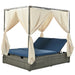 U_Style Adjustable Sun Bed With Curtain,High Comfort,With 3 Colors - DTYStore