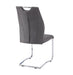 Modern Upholstery Fabric/ Chrome Dining Chair In Gray, Set of 2 - DTYStore