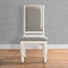 Belleza Antique White Solid Wood Upholstered Dining Chairs, Set of 2 - DTYStore