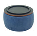 Round Storage Ottoman, 2 in 1 Function, Work as End table and Ottoman, Navy (25.5"x25.5"x14.5") - DTYStore