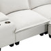 109*57"Modern Sectional Cloud Sofa with Console,USB Charging Port,Reading Light,Cup Holder,4 Seat Chenille Modular Couch,Storable Indoor Funiture for Living Room,Apartment,2 Color - DTYStore