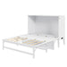 Queen Size Murphy Bed with Built-In Charging Station and a Shelf, White - DTYStore