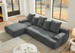 110.25x67'' Modern Upholstered L-Shape Sectional Sofa Couch, Modular Compressed Sofa with Free Combination for Living Room Bedroom, Melange Velvet, Grey - DTYStore