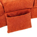 Linen Massage Chaise Lounge Indoor with Remote Control,Ergonomic Electric Massage Long Lounger with 5 Modes for Office, Living Room,Bedroom (Orange) - DTYStore