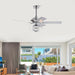 52" Dual Wood 5-Blade Crystal Ceiling Fan with Remote - DTYStore