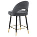 Grey and Black Open Back Counter Height Stools (Set of 2) - DTYStore