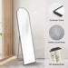 Floor Standing Mirror, Wall Mirror with Stand Aluminum Alloy Thin Frame,16''*59'',Black - DTYStore