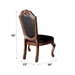Chateau Black Synthetic Leather & Cherry Finish De Ville Side Chair (Set of 2) - DTYStore