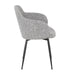 Boyne Contemporary Accent Chair in Black Metal and Dark Grey Fabric by LumiSource - Set of 2 - DTYStore