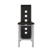 Set of 2pc Modern Style Counter Height Chairs Metal Base and Leather Upholstered Back - DTYStore