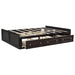 Wood Queen Size Platform Bed Frame with 6 Drawers, Espresso - DTYStore