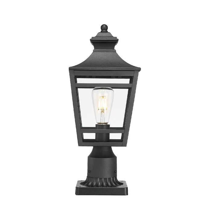 Large Outdoor Post Lights Lamp Post Light Fixture, 18inch Waterproof Aluminum Post Lamp with Clear Glass, Fence Post Deck Lighting for Garden, Patio, Pathway - DTYStore