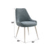 Laela Light Blue Boucle & Bone White Table Side Chair - DTYStore