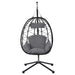 Egg Chair with Stand Indoor Outdoor Swing Chair Patio Wicker Hanging Egg Chair Hanging Basket Chair Hammock Chair with Stand for Bedroom Living Room Balcony - DTYStore