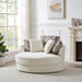 Swivel Accent Barrel Chair with 5 Movable Pillow 360 Degree Swivel Round Sofa Chair for Living Room,Bedroom, Hotel(Old SKU:WF315766AAA), Beige - DTYStore