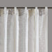 2pk Poly Printed Curtain Panel with Tufted Stripe White/Taupe 2-PK 50x95' Default -DTYStore