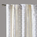 2pk Poly Printed Curtain Panel with Tufted Stripe White/Taupe 2-PK 50x95' Default -DTYStore