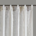 2pk Poly Printed Curtain Panel with Tufted Stripe White/Taupe 2-PK 50x95' - DTY Store