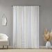 2pk Poly Printed Curtain Panel with Tufted Stripe White/Taupe 2-PK 50x95' - DTY Store