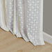 2pk Poly Printed Curtain Panel with Tufted Stripe White/Taupe 2-PK 50x95' - DTY Store
