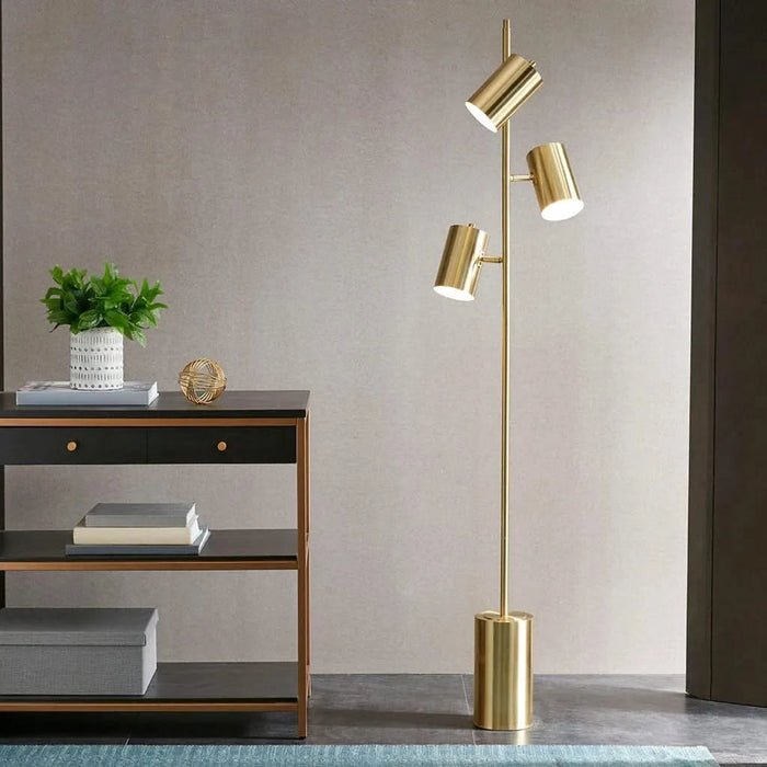 3-Light Metal Floor Lamp Default -DTYStore