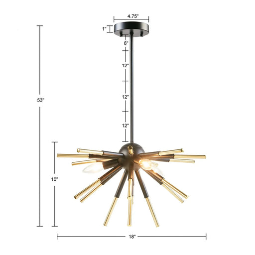 3-Light Spiked Chandelier Default -DTYStore