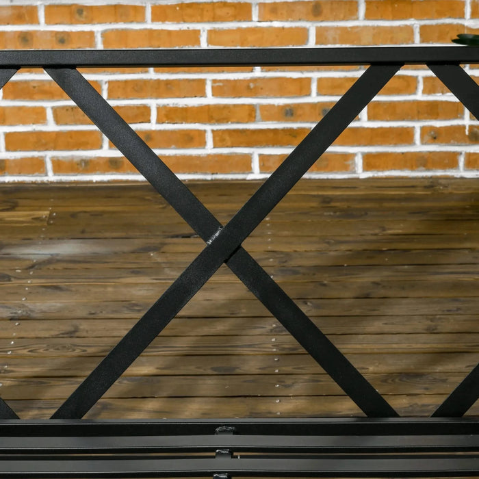 3-Seat Patio Swing Chair, Porch Swing Glider with Cushion, 3 Throw Pillows & Adjustable Canopy for Porch, Garden, Poolside, Backyard, Black Default -DTYStore