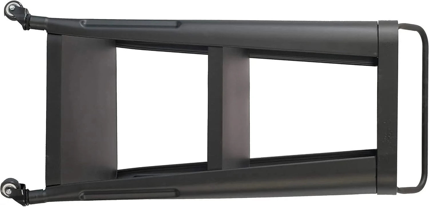 3-Tiered Metal Frame, Industrial Dining Cart with Swivel Wheels, Black Default -DTYStore