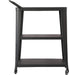 3-Tiered Metal Frame, Industrial Dining Cart with Swivel Wheels, Black Default -DTYStore