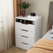 3 in 1 Vanity Desk with Plip Top Mirror, Small Make Up Vanity Set with Visible Glass Desktop, Compact Makeup Vanity with 3 Drawers, Cushioned Tool, Dressing Table for Bedroom - DTYStore