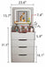 3 in 1 Vanity Desk with Plip Top Mirror, Small Make Up Vanity Set with Visible Glass Desktop, Compact Makeup Vanity with 3 Drawers, Cushioned Tool, Dressing Table for Bedroom - DTYStore