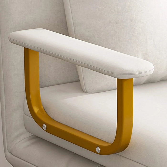 3-in-1 Convertible Folding Sofa Bed with Adjustable Backrest and Pillow, White, Grass Cloth Default -DTYStore