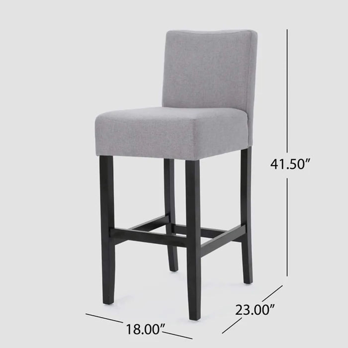 30-inch Fabric Barstool with Solid Wood Frame (Set of 2) Default -DTYStore