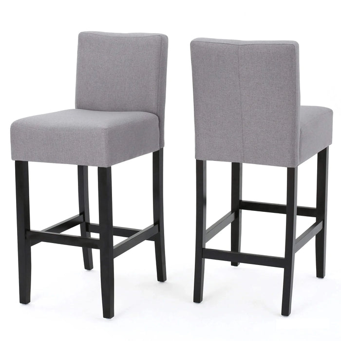 30-inch Fabric Barstool with Solid Wood Frame (Set of 2) Default -DTYStore