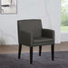 Set of 2 Charcoal Grey Fabric Upholstered Dining Arm Chairs, Grey - DTYStore