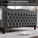 LIFT UP VELVET GRAY FULL SIZE BED - DTYStore