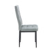 Linen Tufted Dining Room Chairs Set of 6, Accent Diner Chairs Upholstered Fabric Side Stylish Kitchen Chairs with Metal Legs and Padded Seat - Gray - DTYStore