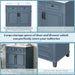 30'' Bathroom Vanity with Ceramic Sink,Solid Wood Frame Bathroom Storage Cabinet with Soft Closing Doors,Retro Style, Blue Default -DTYStore