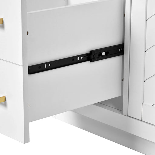 30'' Bathroom Vanity with Ceramic Sink Combo,Solid Wood Frame Bathroom Storage Cabinet, Freestanding Vanity Set with 3 Drawers& Soft Closing Doors Default -DTYStore