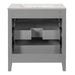 30'' Bathroom Vanity with Ceramic Sink Combo, Free Standing Single Vanity Set with 3 Drawers, Solid Wood Frame Bathroom Storage Cabinet, Gray Default -DTYStore