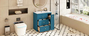 30'' Bathroom Vanity with Ceramic Sink Combo, Free Standing Single Vanity Set with Four Drawers, Modern Bathroom Storage Cabinet , Ideal for Home Default -DTYStore