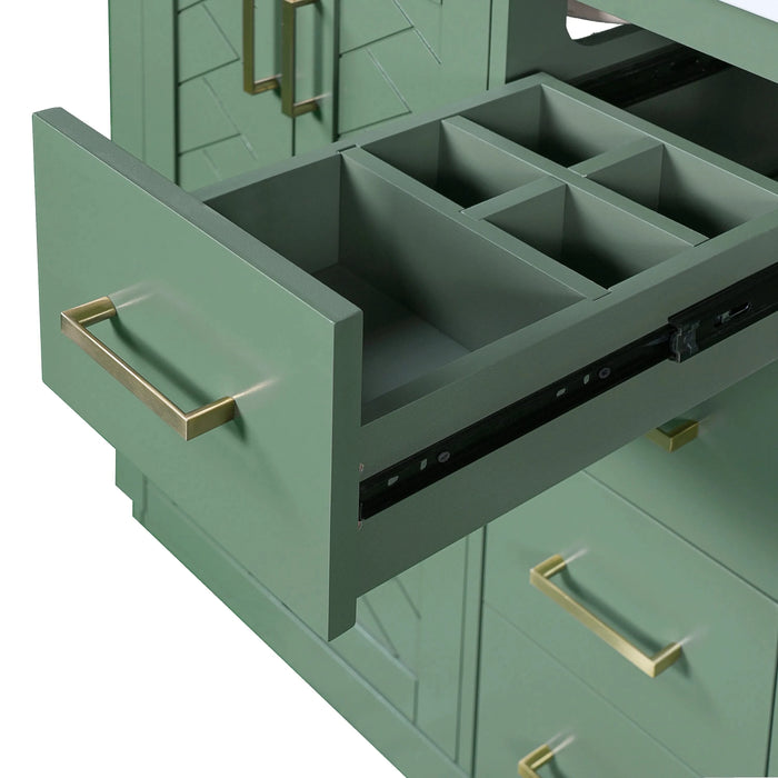 30'' Bathroom Vanity with Ceramic Sink Combo, Solid Wood Frame Bathroom Storage Cabinet, Freestanding Vanity Set with 3 Drawers& Soft Closing Doors Default -DTYStore