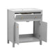 30'' Bathroom Vanity with Ceramic Sink, Free Standing Single Vanity Set with Soft Closing Doors, Modern Style, Grey Default -DTYStore