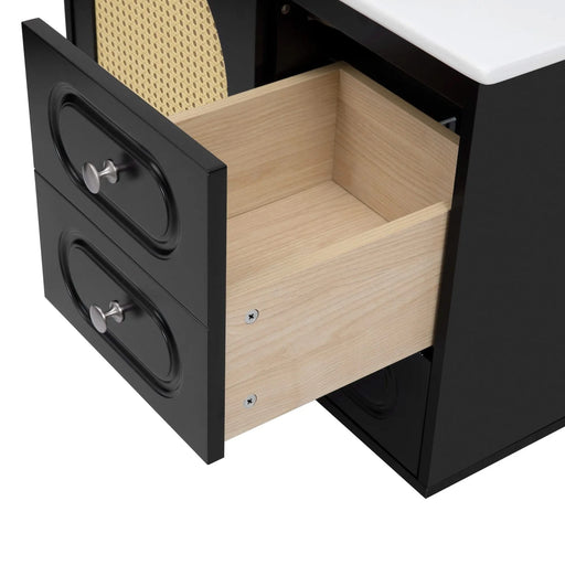 30' Bathroom Vanity with Ceramic Sink, Mid-Century Bathroom Vanity Cabinet with 2 Drawers, Bathroom Vanities Cabinet with Large Storage Space Default -DTYStore