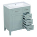 30' Bathroom Vanity with Sink Combo, Green Bathroom Cabinet with Drawers, Solid Frame and MDF Board (Old Sku:N725S999222F) Default -DTYStore