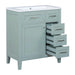 30' Bathroom Vanity with Sink Combo, Green Bathroom Cabinet with Drawers, Solid Frame and MDF Board (Old Sku:N725S999222F) Default -DTYStore